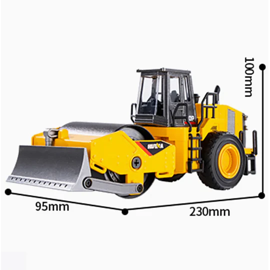 Huina 1154: Rodillo Compactador Monocilíndrico (Road Roller) - Escala 1:35 Die-Cast