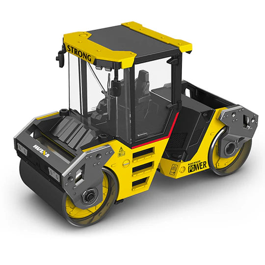 Huina 1724: Rodillo Compactador Tándem (Double Pressure Wheel) Metálico - Escala 1:50 Die-Cast