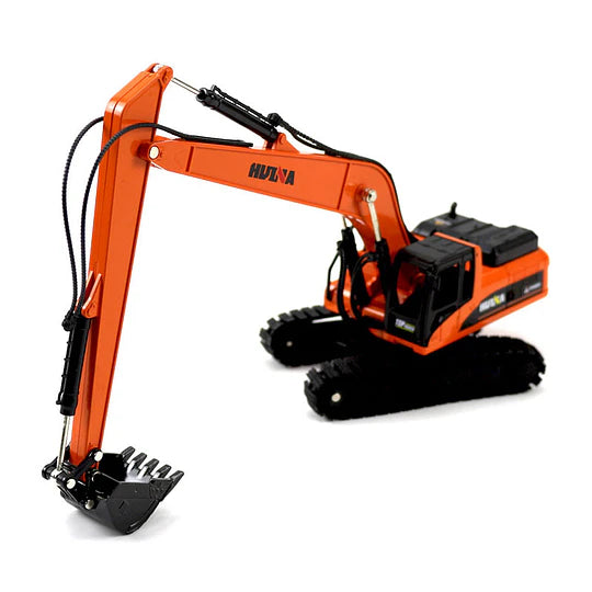 Huina 1722: Excavadora de Brazo Largo (Long Reach) Metálica - Escala 1:50 Die-Cast