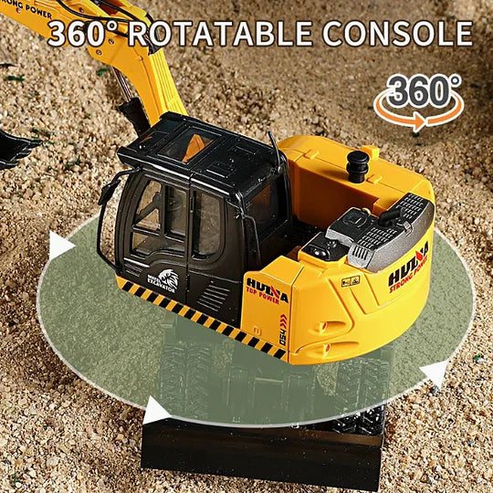 Huina 1725: Retroexcavadora Cargadora (Backhoe Loader) Metálica - Escala 1:50 Die-Cast