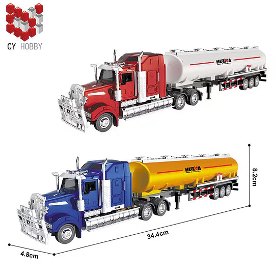 Huina 1757: Camión Cisterna (American Fuel Tanker Truck) Metálico - Escala 1:50 Die-Cast