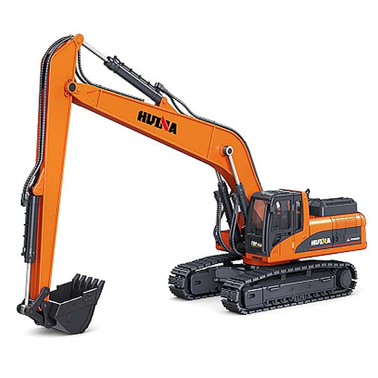 Huina 1722: Excavadora de Brazo Largo (Long Reach) Metálica - Escala 1:50 Die-Cast