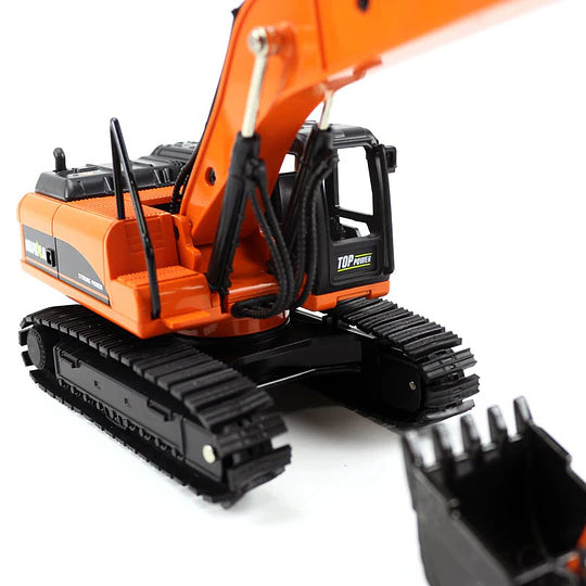 Huina 1722: Excavadora de Brazo Largo (Long Reach) Metálica - Escala 1:50 Die-Cast