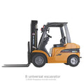 Grúa Horquilla RC Huina 1576 | Escala 1:10, Metálica | Incluye Plataforma (Flatbed) y Gancho Grúa ️