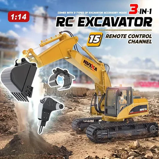 Excavadora RC Huina 1535-1 de Aleación a Escala 1:14