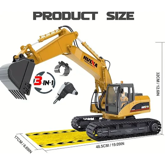 Excavadora RC Huina 1535-1 de Aleación a Escala 1:14