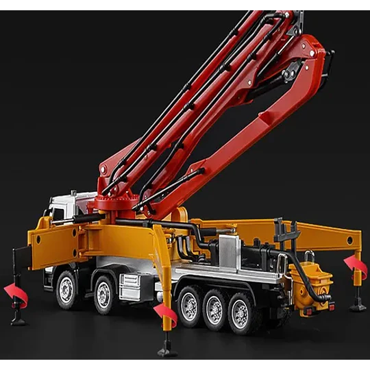 Camión Bomba de Concreto Huina (Escala 1:50) - ¡La Ingeniería de la Construcción en tu Colección!