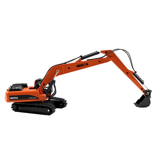 Huina 1722: Excavadora de Brazo Largo (Long Reach) Metálica - Escala 1:50 Die-Cast