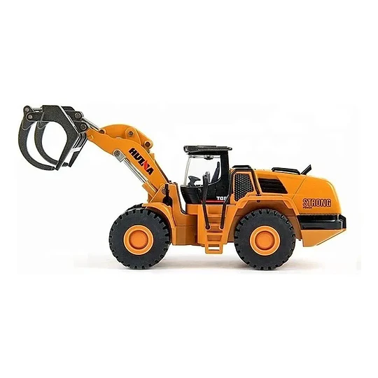 Huina 1716: Cargador Frontal Forestal (Timber Grab) Metálico - Escala 1:50 Die-Cast