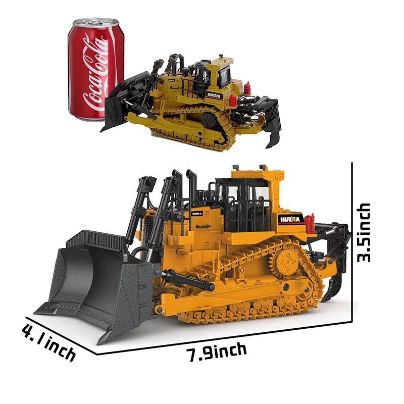 Bulldozer full metal, a escala 1:50, HUINA 1700